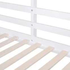 Twin Over Twin Bunk Bed With Roof, Window, Guardrails And Ladder - ModernLuxe 19 Twin Over Twin Bunk Bed With Roof, Window, Guardrails And Ladder - ModernLuxe -Baxton Studio Store GUEST f2972c93 e935 4fd6 b933 f3fb68adf3d4