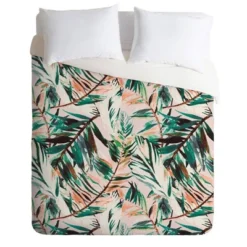 Marta Barragan Camarasa Tropical Leaf Desert Comforter & Sham Set Green - Deny Designs -Baxton Studio Store GUEST f39a869c 5f28 498d 972c ba5c9c93aa04