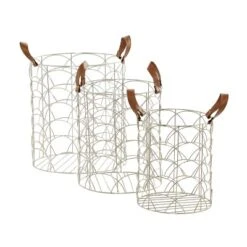 Set Of 3 Metal Storage Baskets Silver - Olivia & May -Baxton Studio Store GUEST f58583fa 33d5 4afd 8fac 533ccab6964d