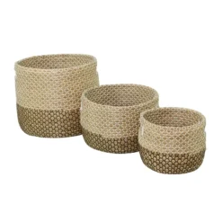 Set Of 3 Seagrass Storage Baskets Khaki - Olivia & May -Baxton Studio Store GUEST f650a575 c475 40af 8522 84abc58214f4