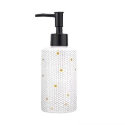 Sweet Water Decor Gold Tile Ceramic Dish Soap Dispenser - 8.5oz -Baxton Studio Store GUEST fa9d5838 fbea 4f16 bf90 107cf680f742