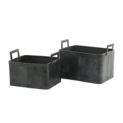 Set Of 2 Storage Baskets Dark Brown - Olivia & May