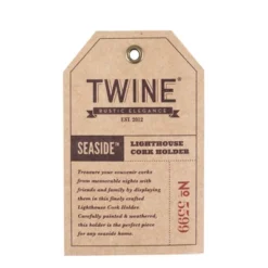 Twine 5599 Lighthouse Wine Cork Holder And Farmhouse Home Decor Kitchen Accessory, Set Of 1, White -Baxton Studio Store GUEST fc874539 f601 4323 84dd 0794e8734946