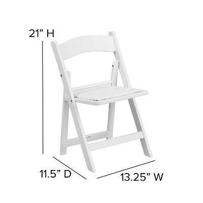 Emma And Oliver 2 Pack Kids White Resin Folding Event Party Chair With Vinyl Padded Seat 6 Emma And Oliver 2 Pack Kids White Resin Folding Event Party Chair With Vinyl Padded Seat - Image 4