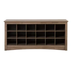 18 Pair Shoe Storage Cubbie Bench - Prepac -Baxton Studio Store GUEST fd454ad3 8f09 4e45 bec2 cb81d2b3077b