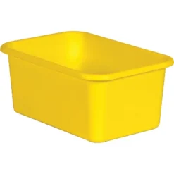Teacher Created Resources Plastic Storage Bin Small 7.75" X 11.38" X 5" Yellow Pack Of 6