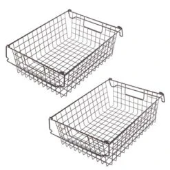 Set Of 2 Storage Bins - Basket Set For Toy, Kitchen, Closet, And Bathroom Storage - Large Shelf Organizers With Handles By Home-Complete (Brown) -Baxton Studio Store GUEST fddbc4b1 a136 464a b23e 16199efa1819