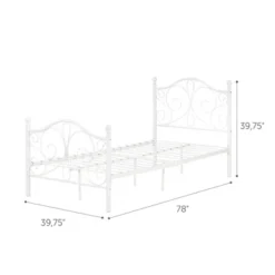 Twin Country Poetry Complete Metal Platform Bed White - South Shore 17 Twin Country Poetry Complete Metal Platform Bed White - South Shore -Baxton Studio Store GUEST fe6e6260 2aba 42b8 bdce 5b5985baa23b