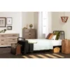 Twin Hankel Metal Platform Bed With Headboard And Footboard Pure Black - South Shore