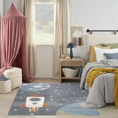 Nourison Kids Washable Space Rocketship Indoor Rug 10 Nourison Kids Washable Space Rocketship Indoor Rug - Image 8